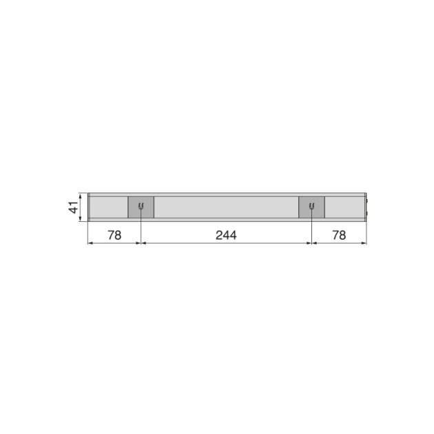 Emuca Applique LED Kaus Black ricaricabile via USB con sensore tattile di prossimità, 400mm, Verniciato nero