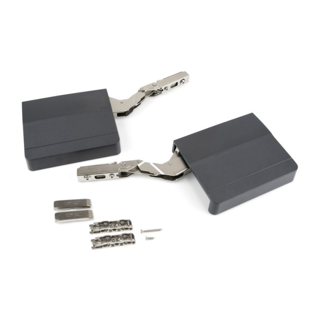 Emuca Braccetto Agile Smart elevabile, 960 - 2350, Plastica grigio antracite, Acciaio e Tecnoplastica