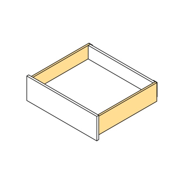 Emuca Cassetto esterno Vertex 40 kg altezza 131 mm, 131, Grigio antracite, Acciaio