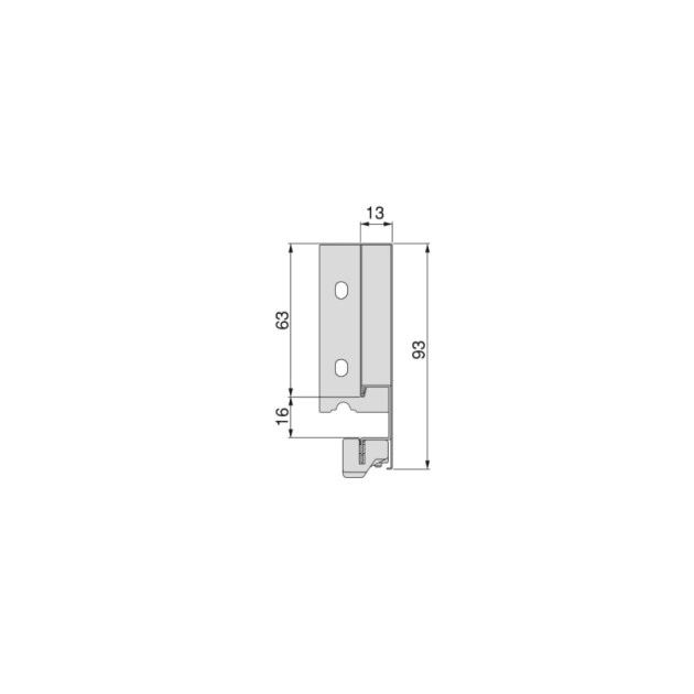 Emuca Cassetto esterno Vertex 40 kg altezza 93 mm con sponde in vetro, 500, Grigio antracite, 1 kit