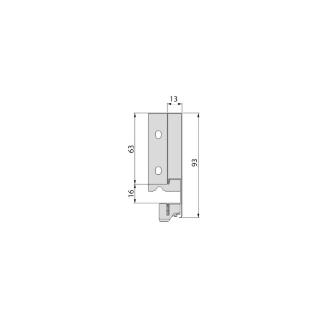 Emuca Cassetto esterno Vertex 40 kg altezza 93 mm, Profondità:450, Verniciato alluminio, Acciaio, 1 u.