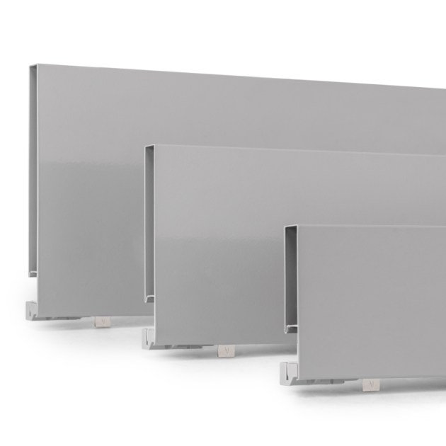 Emuca Cassetto esterno Vertex 40 kg altezza 93 mm, Profondità:450, Verniciato alluminio, Acciaio, 1 u.