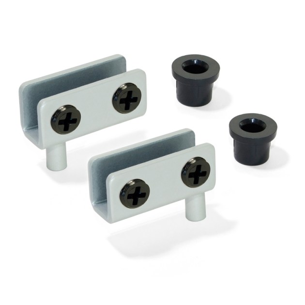 Emuca Cerniera per porta di vetro, 4-6 mm di spessore, Acciaio, Grigio metallizzato, 2 u.