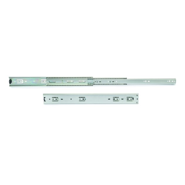 Emuca Coppia di guide a sfere per cassetti di grande portata, ad estrazione totale, altezza 51mm, 700, Zincato bianco, 2 u.