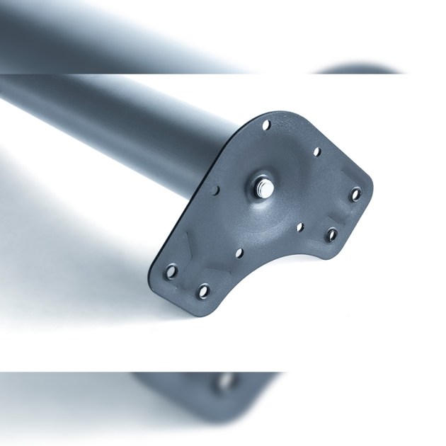 Emuca Gambe per tavola D. 60 mm di acciaio, Ø 60, Nichel satinado, Acciaio