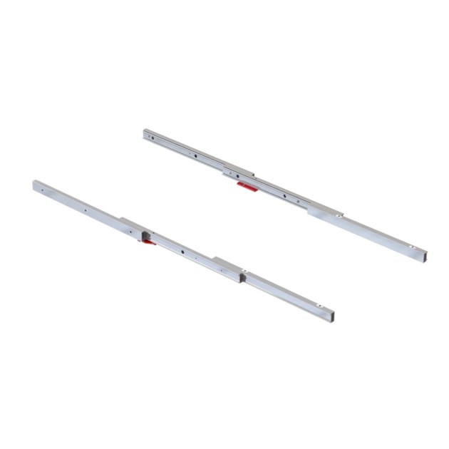 Emuca Guide per tavolo allungabile Coktail Reverse H35, Champagne anodizzato, Alluminio, 1 un