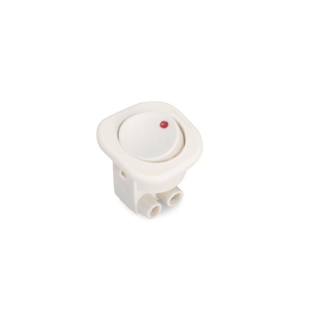 Emuca Interruttore da incasso D21x21, Plastica bianca, Tecnoplastica, 10 un