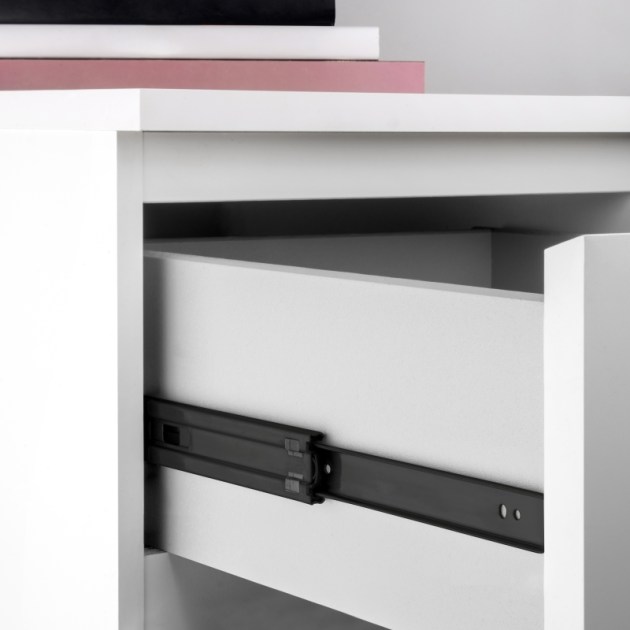 Emuca Kit guide per cassetti, a sfera, 45 x 400 mm, estrazione totale, chiusura soft, Nero, 5 u.