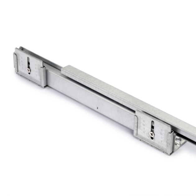 Emuca Kit vassoio con 3 cestelli e telaio con guide a chiusura morbida per armadio, regolabile, modulo 900mm, Grigio pietra