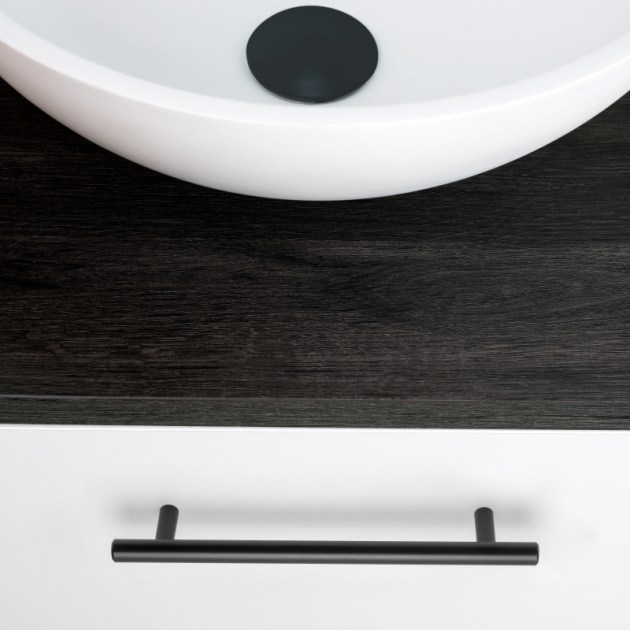 Emuca Lotto di 10 maniglie per mobili Orlando, L210mm, interasse 160mm, Acciaio, Verniciato nero
