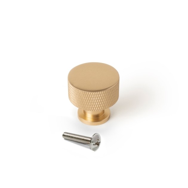 Emuca Lotto di 10 pomoli per mobili Argos, diametro 30mm, Alluminio, Oro