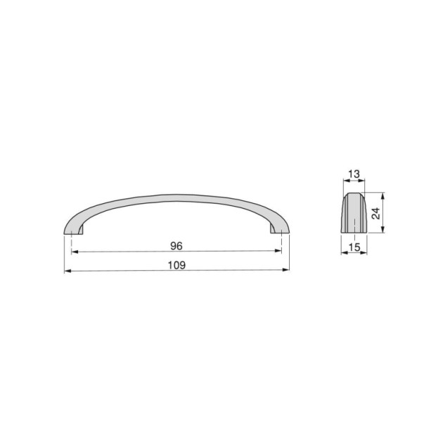 Emuca Maniglie per mobile, interasse 96 mm, Zama, Oro antico, 25 u.