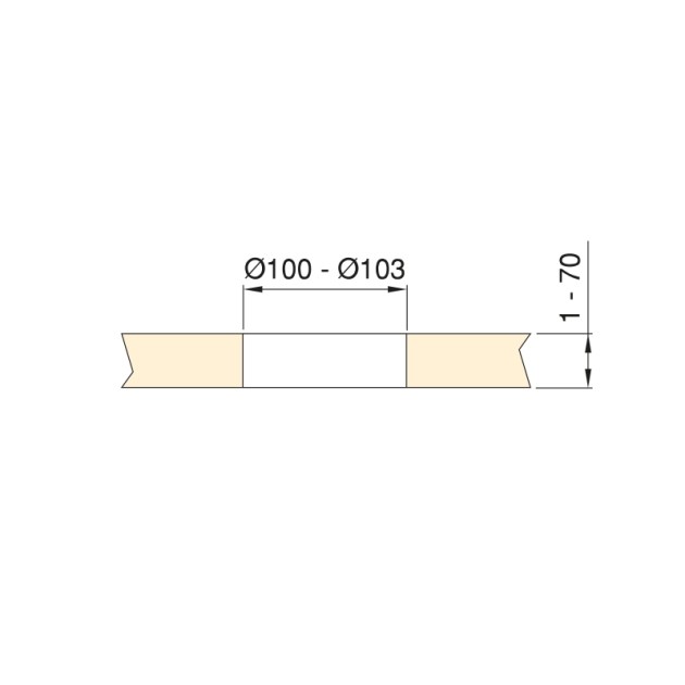 Emuca Multiconnettore Vertikal Push diametro 100mm, 3 spine di tipo Schuko, 1 USB tipo A, 1 USB tipo C, Acciaio e Tecnoplastica, Verniciato bianco