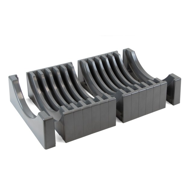 Emuca Organizer per piatti per mobile con capacità per 13 piatti., Plastica grigio antracite, Tecnoplastica