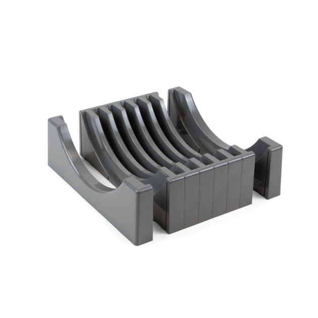 Emuca Organizer per piatti per mobile con capacità per 13 piatti., Plastica grigio antracite, Tecnoplastica