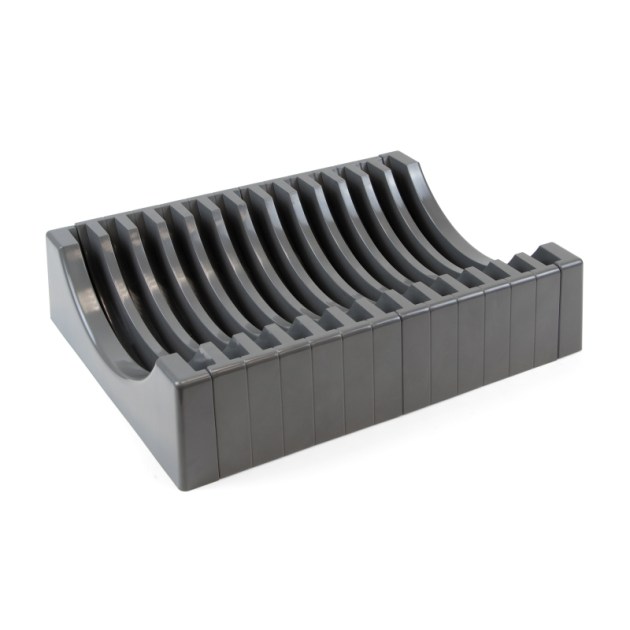 Emuca Organizer per piatti per mobile con capacità per 13 piatti., Plastica grigio antracite, Tecnoplastica