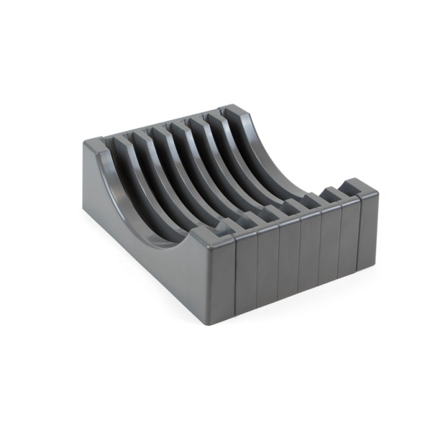 Emuca Organizer per piatti per mobile con capacità per 13 piatti., Plastica grigio antracite, Tecnoplastica