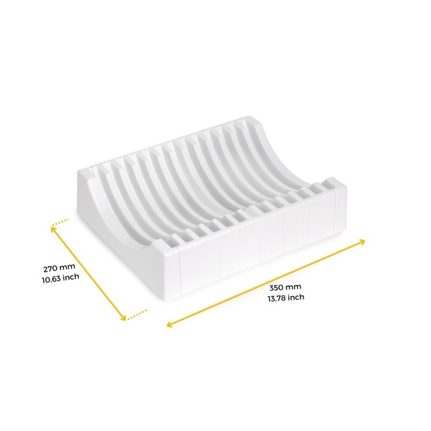 Emuca Organizer per piatti per mobile con capacità per 13 piatti, Tecnoplastica, Bianco