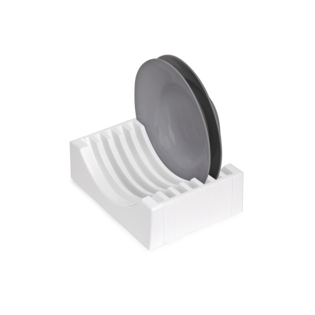 Emuca Organizer per piatti per mobile con capacità per 13 piatti, Tecnoplastica, Bianco