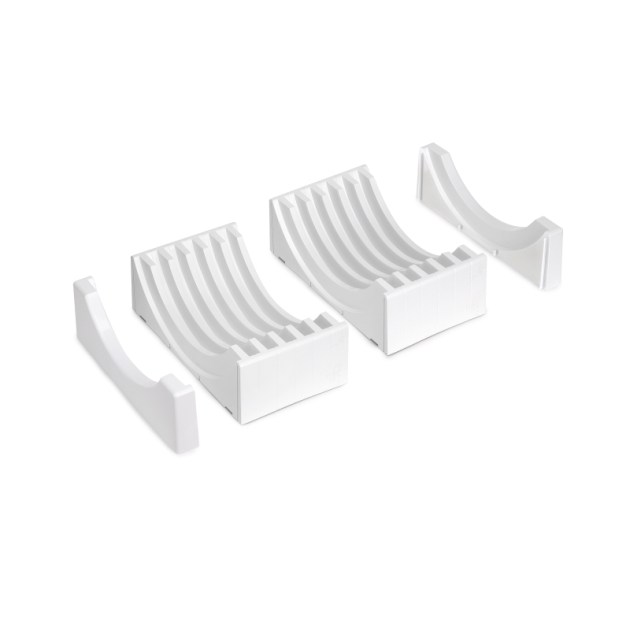 Emuca Organizer per piatti per mobile con capacità per 13 piatti, Tecnoplastica, Bianco