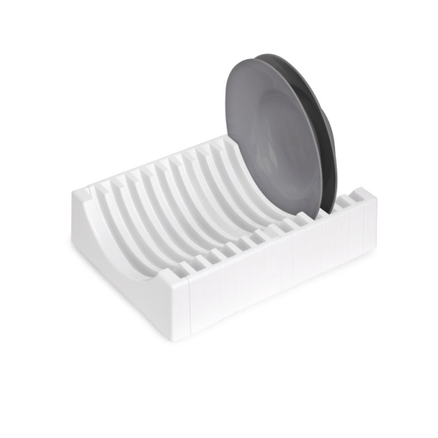 Emuca Organizer per piatti per mobile con capacità per 13 piatti, Tecnoplastica, Bianco