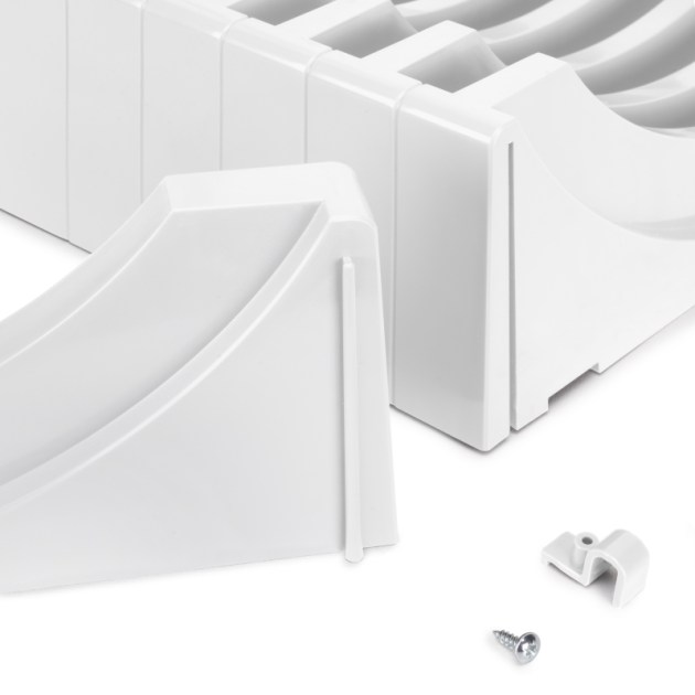 Emuca Organizer per piatti per mobile con capacità per 13 piatti, Tecnoplastica, Bianco