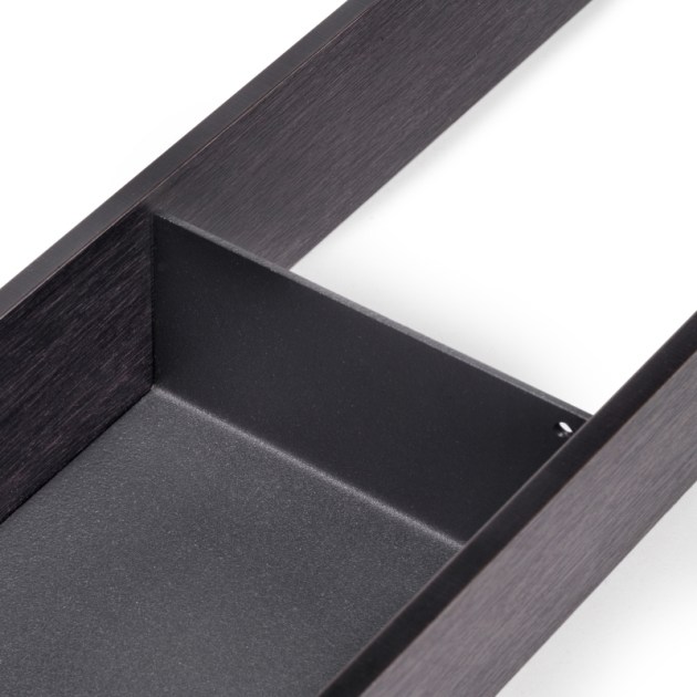 Emuca Organizzatore Orderbox per cassetto, 100x470 mm, Grigio antracite, Acciaio e Legno
