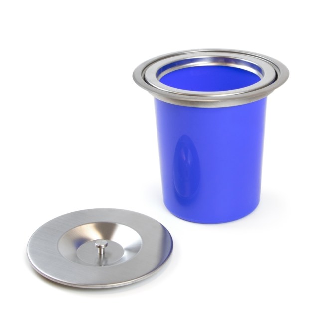 Emuca Pattumiera da incasso Recycle per piano cucina, 8 litri, Acciaio inossidabile