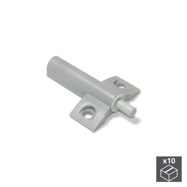 Emuca Pistone per porta a battente, chiusura soft, Acciaio, Grigio, 10 u.