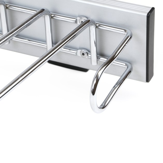 Emuca Porta pantaloni Self montaggio laterale per armadio, Mano sinistra, Cromato brillo