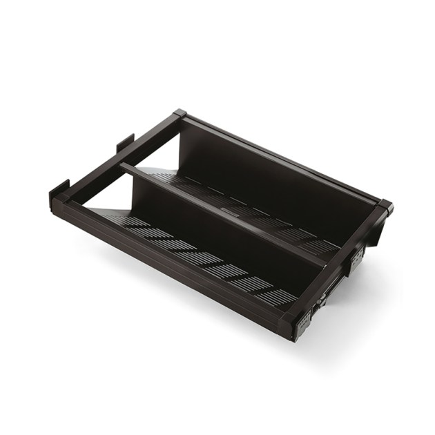 Emuca Cassetto porta-scarpe estraibile Moka, 564 - 594, Verniciato moka, Acciaio