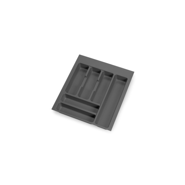 Emuca Portaposate Optima per cassetto universale, modulo 450 mm, Tecnoplastica, Grigio antracite