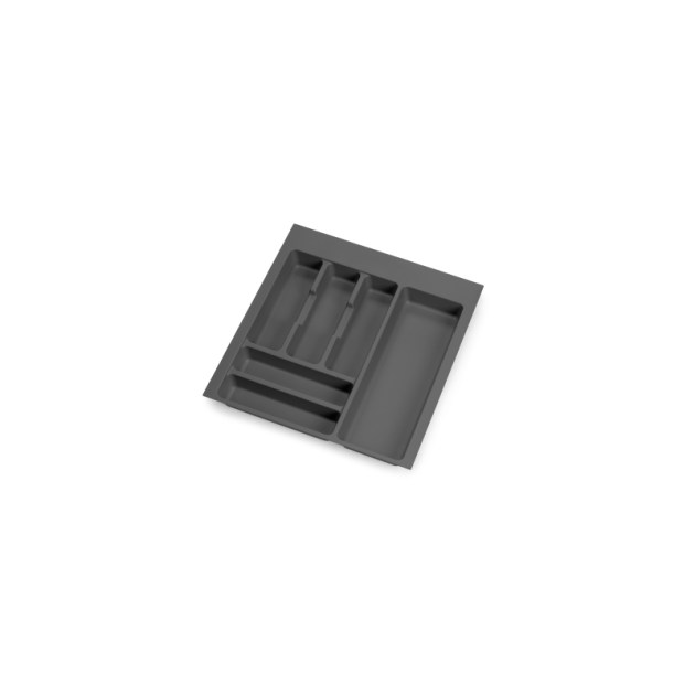 Emuca Portaposate Optima per cassetto universale, modulo 500 mm, Tecnoplastica, Grigio antracite