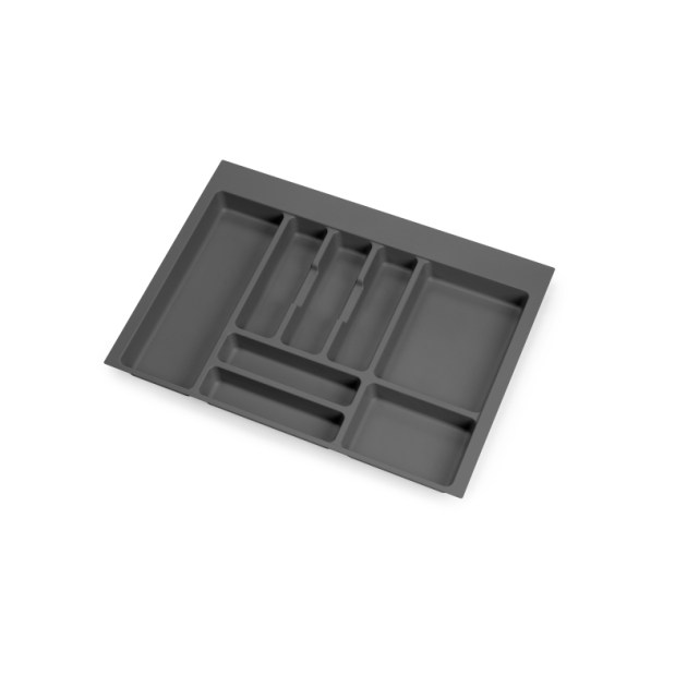 Emuca Portaposate Optima per cassetto universale, modulo 700 mm, Tecnoplastica, Grigio antracite