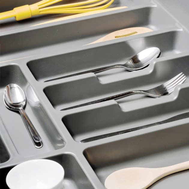 Emuca Portaposate Optima Universal, 500, Plastica grigia, Tecnoplastica