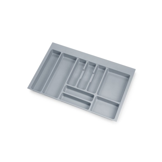 Emuca Portaposate Optima Universal, 800, Plastica grigia, Tecnoplastica