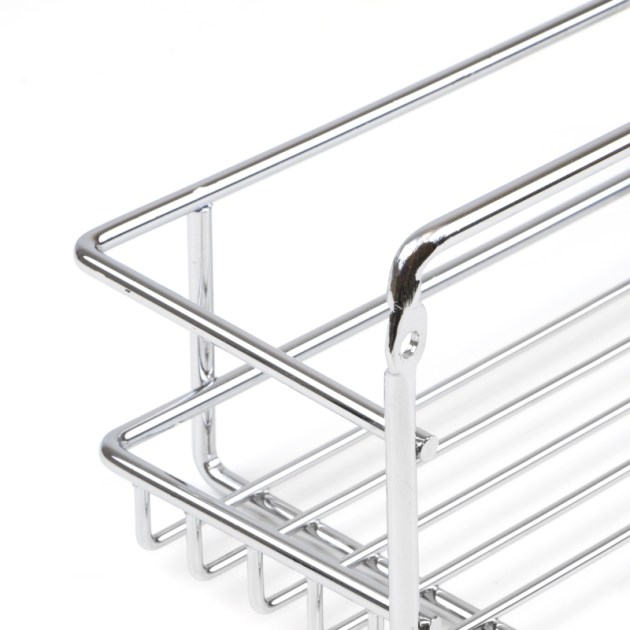 Emuca Set di 3 ripiani portaspezie Supra per mobili da cucina., Cromato brillo, Acciaio