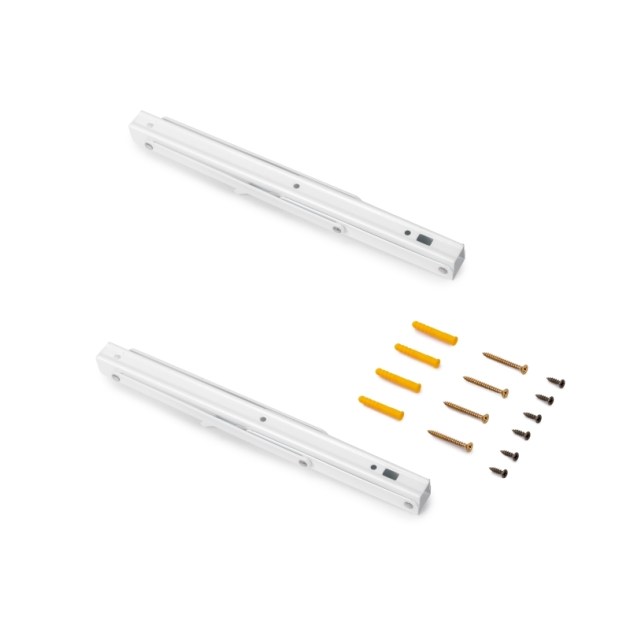 Emuca Reggipiani pieghevoli, 303mm, Verniciato bianco, Acciaio