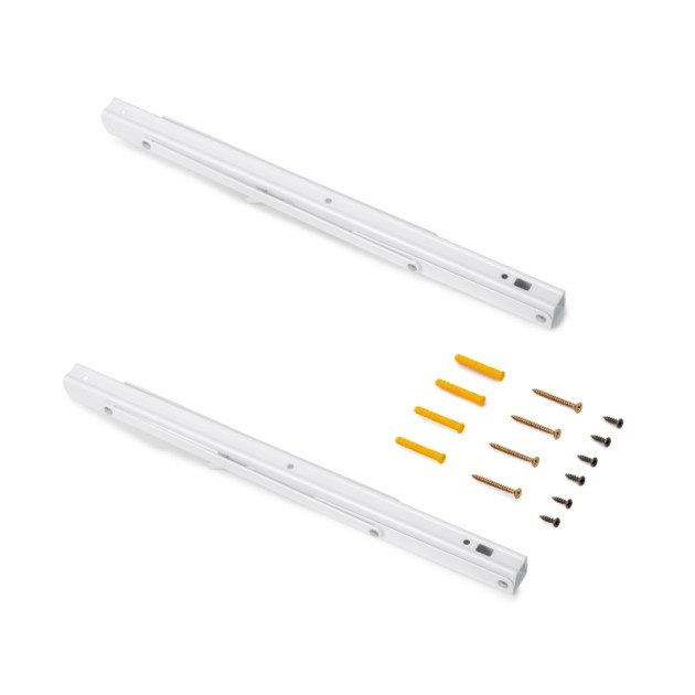 Emuca Reggipiani pieghevoli, 403mm, Verniciato bianco, Acciaio