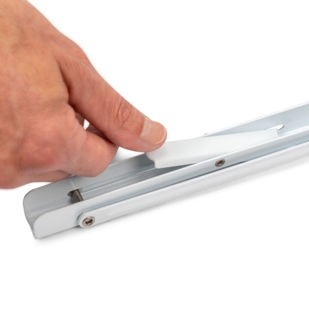 Emuca Reggipiani pieghevoli, 403mm, Verniciato bianco, Acciaio