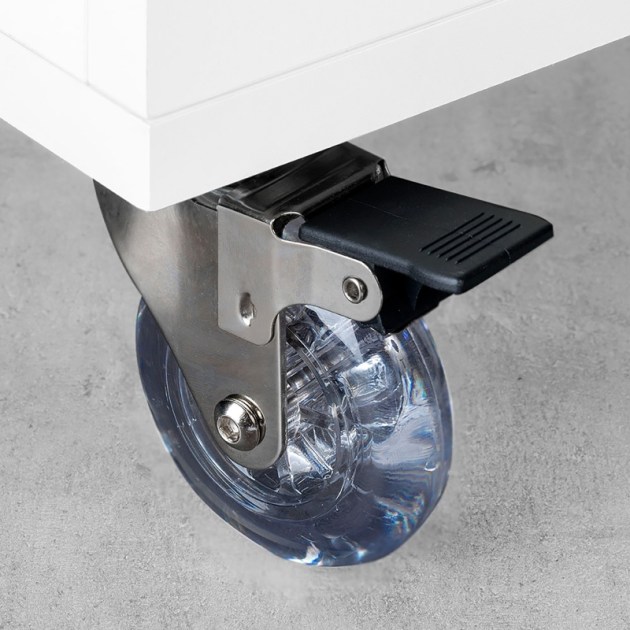 Emuca Ruote Slip con piastra per montaggio, Ø 75, Acciaio e Tecnoplastica