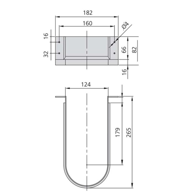 Emuca Salva sifone per cassetti del bagno, curvo, Plastica, Grigio, 10 u.
