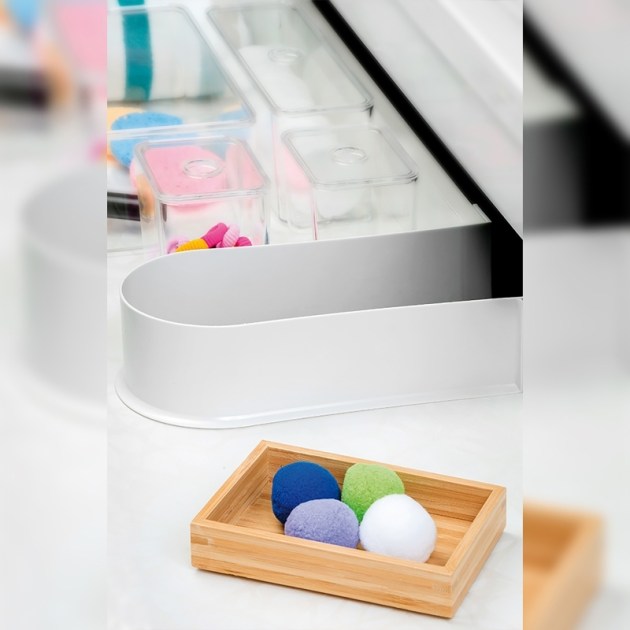 Emuca Salva sifone per cassetti del bagno, curvo, Plastica, Grigio, 10 u.
