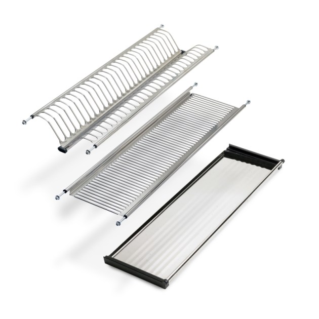 Emuca Scolapiatti acciaio inossidabile Drynox, modulo 800 mm, Acciaio inossidabile