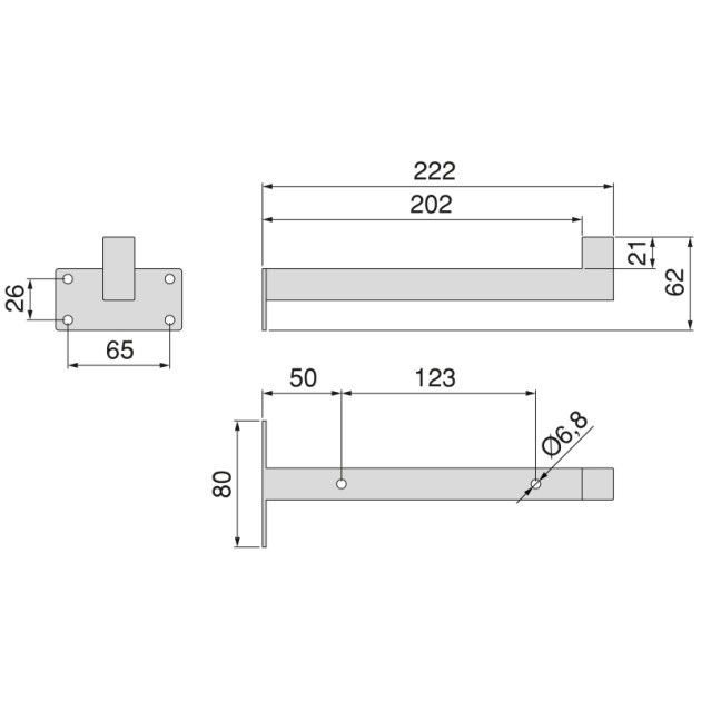 Emuca Set di supporti per mensole in legno Shelf dritto con tubo quadro, Acciaio, Verniciato nero