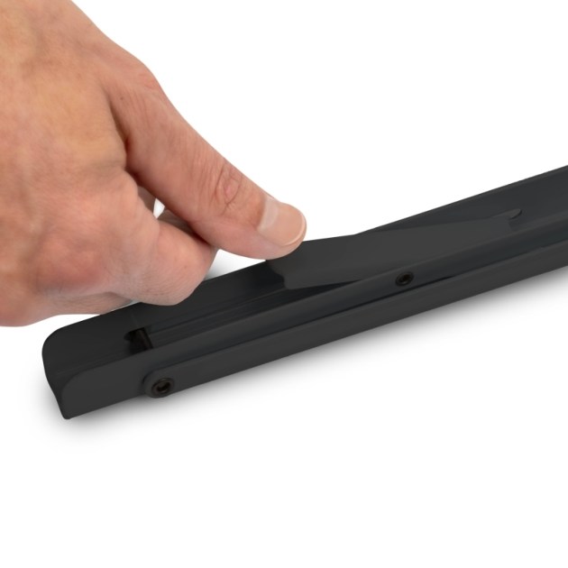 Emuca Set di supporti pieghevoli, lunghezza 403 mm, Acciaio, Verniciato nero