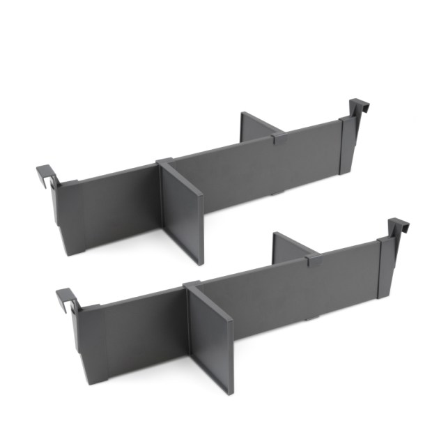 Emuca Set di divisori per interni dei casseti Vertex-Concept, 600, Grigio antracite, Alluminio e Tecnoplastica