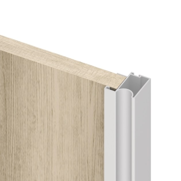 Emuca Sistema scorrevole Placard 74 per armadio di 2 ante con profili Wave, spessore 16 mm, chiusura soft, pannelli non incluse, Verniciato bianco