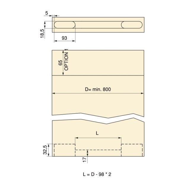 Emuca Sistema Wall per ante scorrevoli sospese in legno con chiusura soft, Acciaio e Alluminio e Tecnoplastica