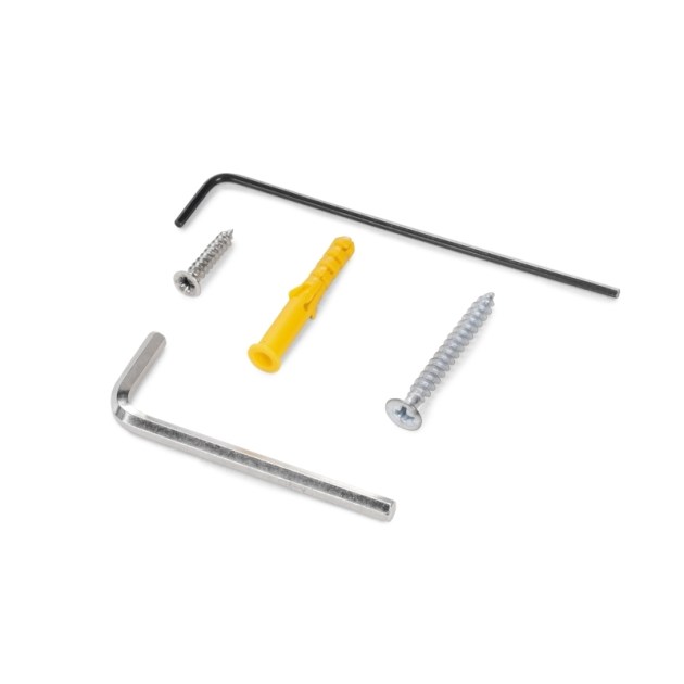 Emuca Sistema Wall per ante scorrevoli sospese in legno con chiusura soft, Acciaio e Alluminio e Tecnoplastica